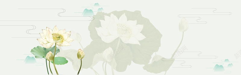 白旗袍服饰气质女装jpg设计背景_88icon https://88icon.com 女装海报 手绘海报 中国风 水墨 古风 促销海报 旗袍 麻衣 荷花