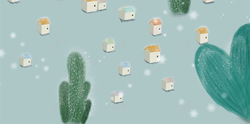 插画卡通水彩12月你好psd设计背景_88icon https://88icon.com 12月你好 仙人掌 卡通 插画 水彩 植物 房子 雪 蓝色 创意