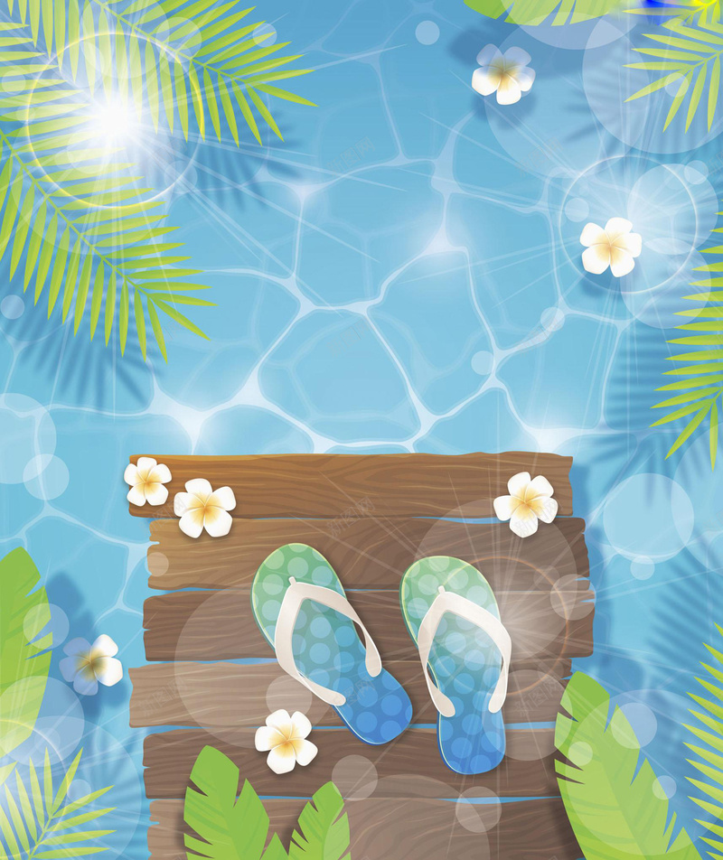 手绘池塘背景印刷背景jpg设计背景_88icon https://88icon.com 手绘 树叶 植物 水面 池塘 闪烁 拖鞋 木板 印刷背景