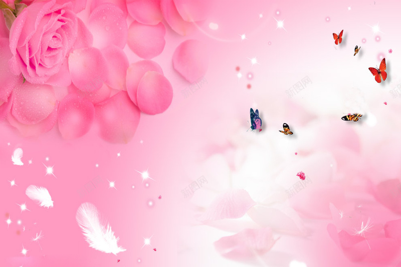 三八妇女节浪漫背景素材jpg设计背景_88icon https://88icon.com 促销广告 女人节 海报 花朵 蝴蝶 展板 晚会 舞台 节日素材 38妇女节宣传 母亲节