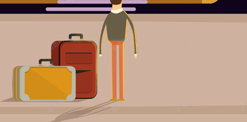 过年回家候车H5背景素材jpg设计背景_88icon https://88icon.com 候车 回家 春运 简约 过年 行李 火车 囤聚 春节 H5背景素材