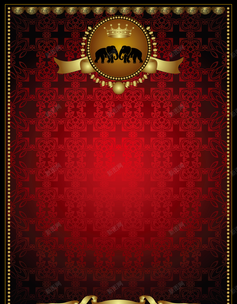 红色欧式花纹背景素材eps设计背景_88icon https://88icon.com 喜庆 欧式 红色 纹饰 花纹 大象 底纹 底图 菜单 背景 红色欧式