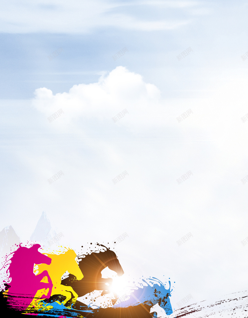 中国风马奔跑招聘H5背景jpg设计背景_88icon https://88icon.com 中国风 马 奔跑 招聘 蓝天 白云 泼墨 红色 招聘背景 招聘广告 千里马