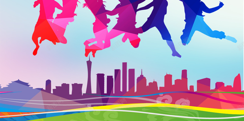 扁平毕业季开心H5背景psd设计背景_88icon https://88icon.com 毕业季 人们 开心 扁平 激情 快乐 毕业背景 泼墨