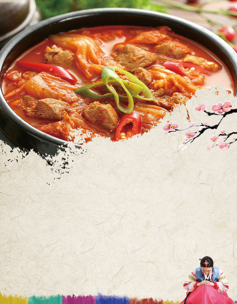 美食韩国料理背景模板psd设计背景_88icon https://88icon.com 料理 梅花 美食 韩国 食物 餐饮 饮食 水彩 水墨 海报 平面 广告 背景 PSD 素材 模板