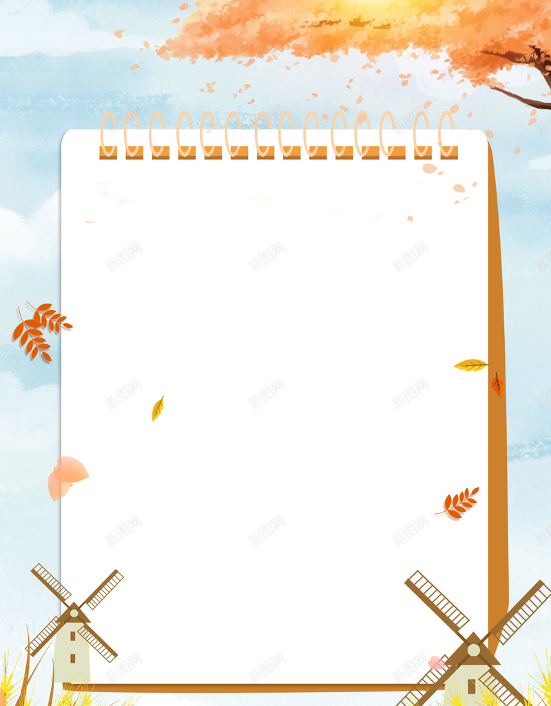 新品上市打折促销海报psd设计背景_88icon https://88icon.com 金秋大放价 初秋上新 秋天促销 秋季新品 秋装上新 树 风车 草地