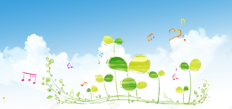 卡通蓝色爱心云朵房子花草音符卡通海报bannerpsd设计背景_88icon https://88icon.com 云朵 卡通 房子 爱心 蓝色 花草 音符 海报banner 童趣 手绘