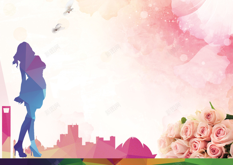 三八妇女节活动背景海报素材jpg设计背景_88icon https://88icon.com 38妇女节宣传 三八妇女节展板 城市 女人 女人节 女王节 展板 晚会 母亲节 海报 粉玫瑰 舞台 节日素材
