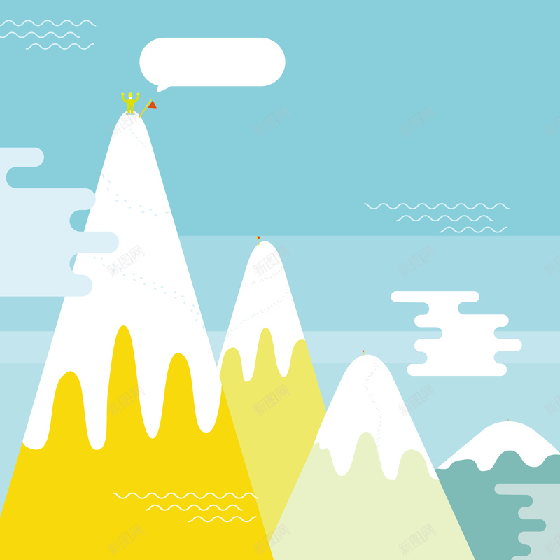 卡通雪山背景素材eps设计背景_88icon https://88icon.com 卡通 雪山 山峰 高山 蓝天 白云 风景 景色 登顶 矢量 背景 雪山背景