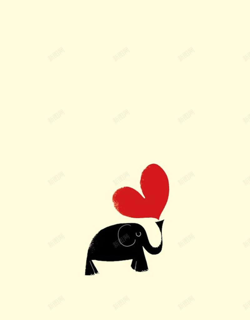 手绘卡通爱心H5背景jpg设计背景_88icon https://88icon.com 大象 桃心 爱心 爱情 黄色 手绘 卡通 H5 h5 童趣