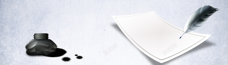 简约羽毛笔信纸jpg设计背景_88icon https://88icon.com 简约 羽毛笔 信纸 墨水 写字 海报banner 文艺 小清新