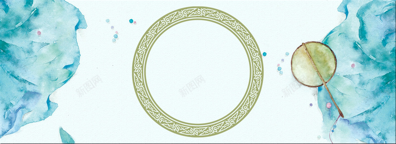 淘宝banner中国风蓝色水墨背景jpg设计背景_88icon https://88icon.com 淘宝banner背景 中国风 蓝色 水墨背景 情怀 团扇