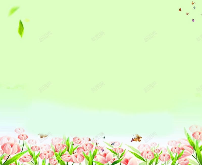 绿色田野背景jpg设计背景_88icon https://88icon.com 树叶 清新 田野 绿色 蝴蝶 店铺背景 文艺 小清新 简约