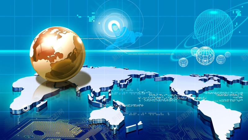 蓝色底纹科技背景素材psd设计背景_88icon https://88icon.com 光线 地图 地球 蓝色 银河 高科技 网格 科技 科幻 商务
