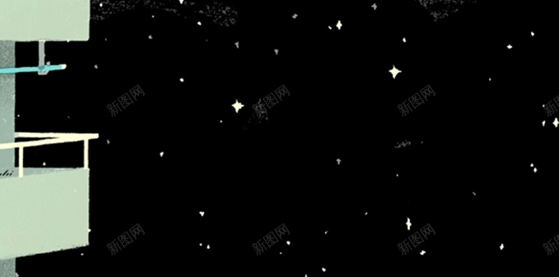 给女孩送礼物的男孩插画H5背景jpg设计背景_88icon https://88icon.com 热气球 夜晚 情侣 插画 背景 卡通 童趣 手绘