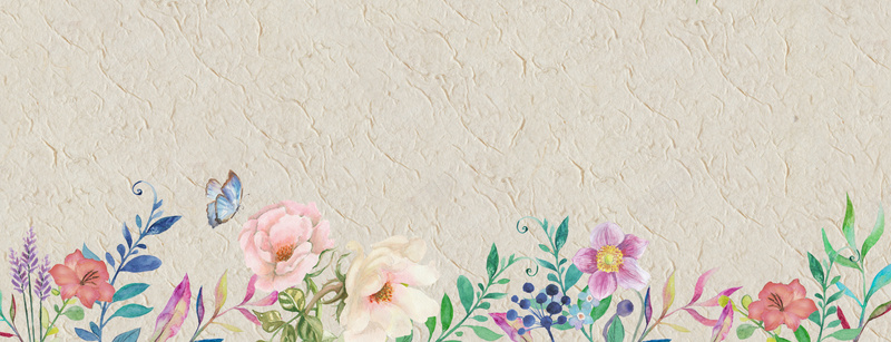 手绘水彩花卉植物psd设计背景_88icon https://88icon.com 海报banner 手绘 植物 水彩 花卉 卡通 童趣