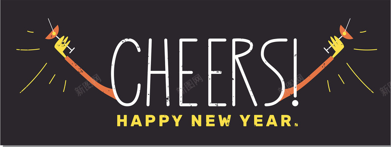 新年bannerjpg设计背景_88icon https://88icon.com 男子 派对 新年快乐 banner 红酒 干杯 海报banner 卡通 童趣 手绘