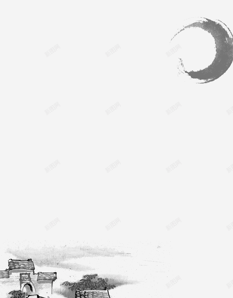 田园乡村水墨画中国风H5背景素材jpg设计背景_88icon https://88icon.com 大气 田园 乡村 水墨 中国风 房屋 H5背景 古村落 墨圈