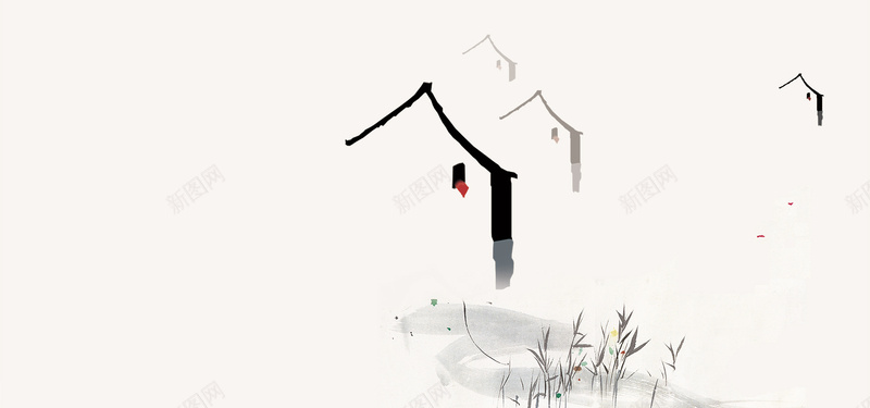 中式水墨画简约海报psd设计背景_88icon https://88icon.com 海报banner 中式水墨画 古典 大气 简约 文艺 小清新