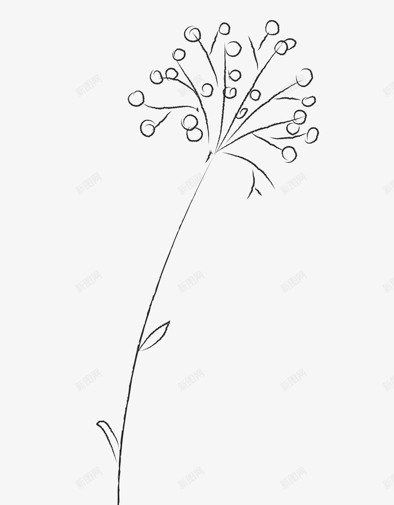 抽象线条画花卉卡通小花简笔画png免抠素材_88icon https://88icon.com 抽象花 简笔画 线条画 装饰画 抽象 树木 花卉 花