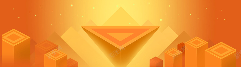 淘宝天猫黄色几何渐变促销bannerpsd设计背景_88icon https://88icon.com 天猫 黄色 几何渐变 促销 banner 淘宝 几何 立体 818促销