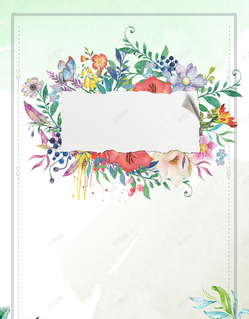 淡绿色手绘春季上新花卉春天线框背景jpg设计背景_88icon https://88icon.com 春季上新 淡绿色 手绘 春天 花卉 线框背景 春天来了 花朵 上新