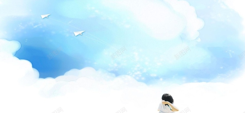 梦幻卡通纸飞机背景jpg设计背景_88icon https://88icon.com 海报banner 纸飞机 卡通 梦幻 童趣 手绘