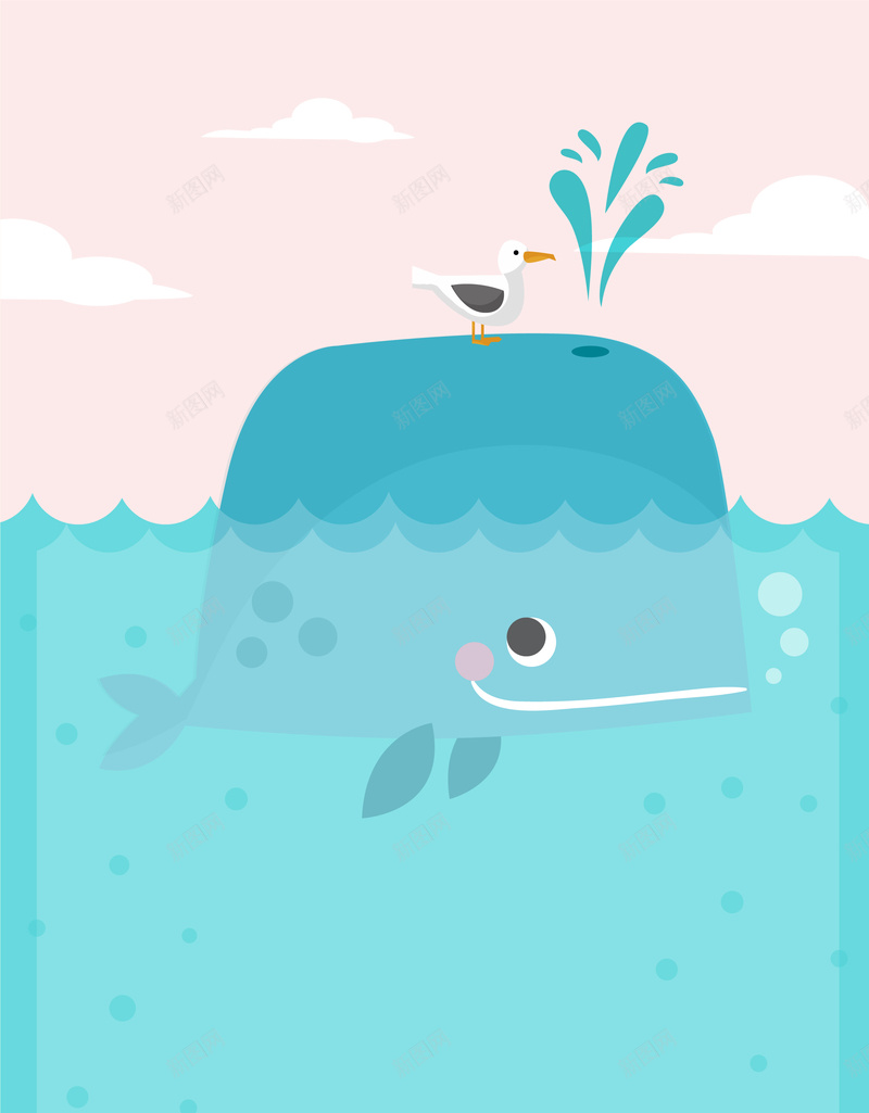 卡通手绘清凉夏季鲸鱼儿童节海报背景素材eps设计背景_88icon https://88icon.com 卡通 夏季 手绘 清凉 鲸鱼 儿童节 海报 背景 素材