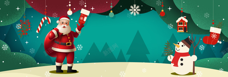 圣诞老人雪人圣诞树圣诞节暗绿电商淘宝psd设计背景_88icon https://88icon.com anner psd 天猫 活动 电商 banner 淘宝 圣诞节 圣诞 礼物 铃铛 开心