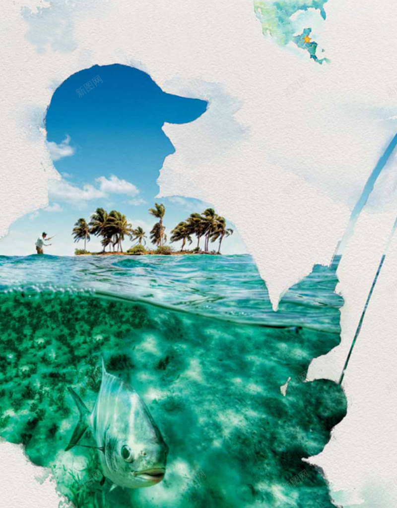 创意简约海岛十一休闲度假jpg设计背景_88icon https://88icon.com 十一小长假 岛屿 钓鱼 海岛 出游季 旅行季 出国度假 十一黄金周 国庆出游季 开心