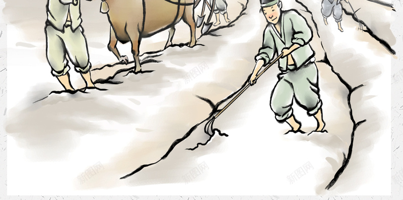 手绘春耕H5背景psd设计背景_88icon https://88icon.com 农户 劳作 手绘 撒种 播种 春天 春播背景 春耕 种地 辛苦