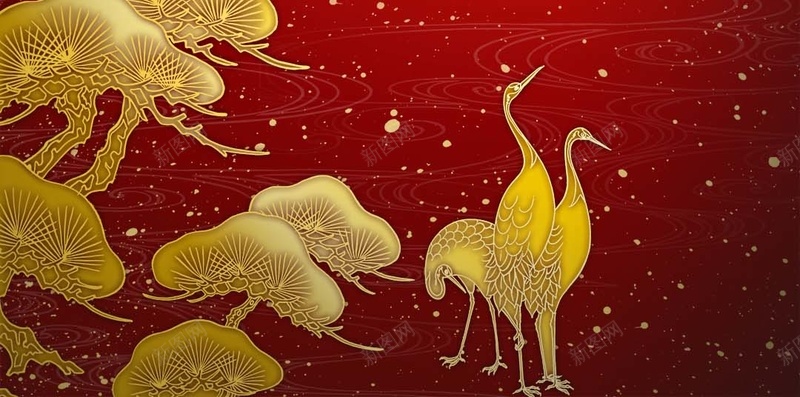 红色重阳节节日商业H5背景psd设计背景_88icon https://88icon.com 重阳节背景素材 九九重阳 商业 红色 节日 H5背景 大气