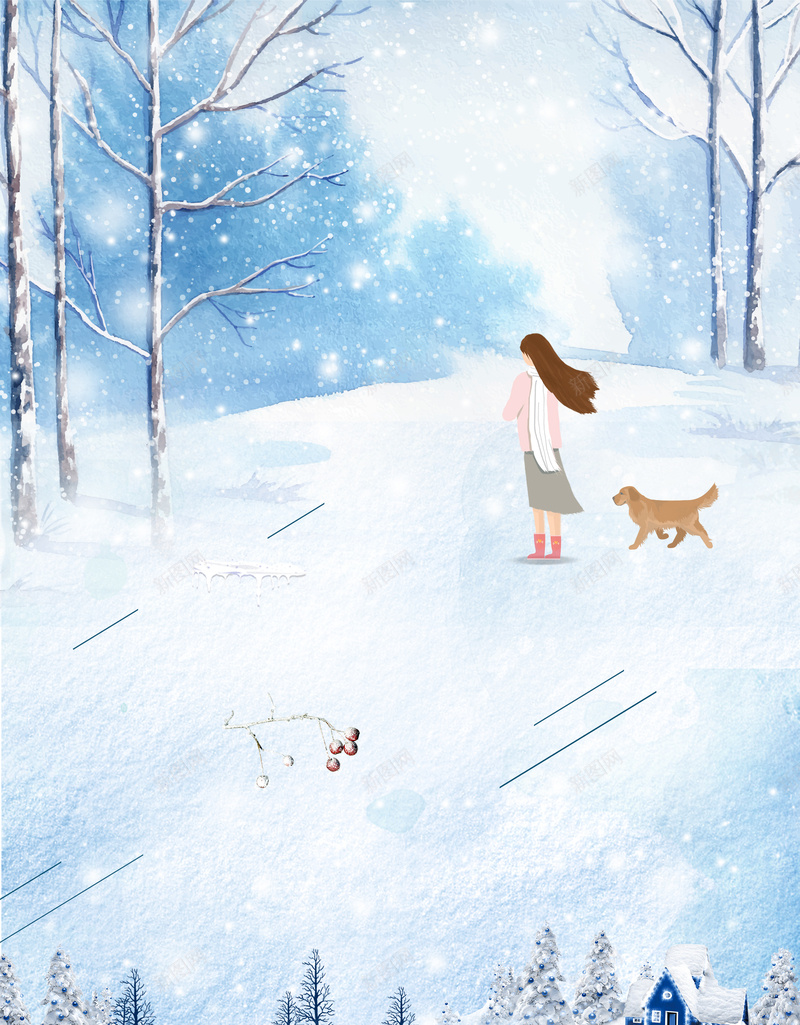女孩赏雪卡通文艺手绘蓝色bannerpsd设计背景_88icon https://88icon.com 冬季 节气 雪景 雪花 雪 冬至 冬天 寒冬 大寒 小寒 大雪 小雪 冬季暖歌 冬日暖歌 暖冬 设计