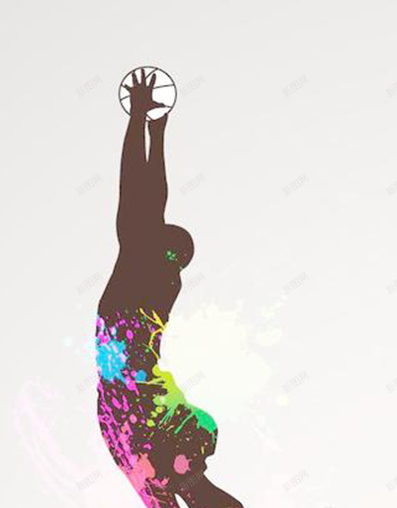 多彩男子灌篮轮廓背景图jpg设计背景_88icon https://88icon.com 多彩 灌篮 男子 篮球 轮廓 打篮球 扁平 渐变 几何