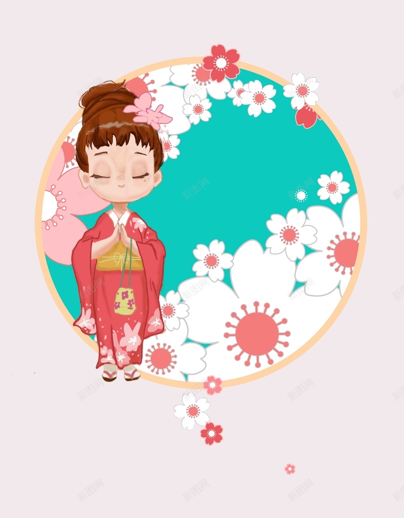 日本樱花节旅游海报背景模板psd高清背景_88icon https://88icon.com 樱花节 旅游 日本 海报 背景 卡通 人物 春天 旅行社 宣传