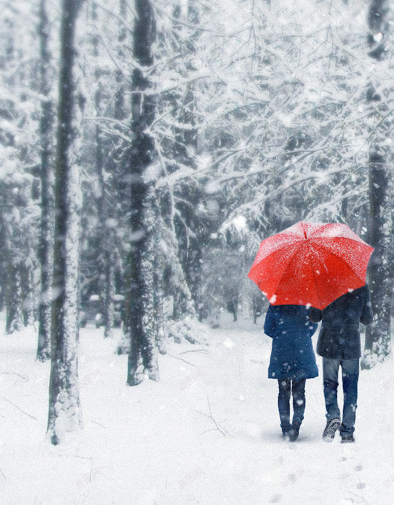 冬季恋歌H5背景jpg设计背景_88icon https://88icon.com 冬季 情侣 浪漫 白雪 红伞 H5背景 H5 h5 梦幻