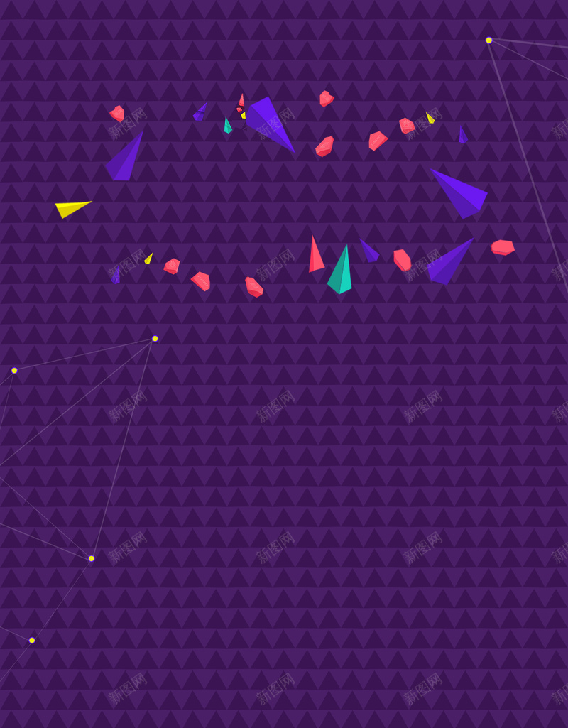 紫色时尚几何图案平面广告psd设计背景_88icon https://88icon.com 紫色纯背景 几何图案 平面广告 互联网 时尚 科技 创意 简约 立体