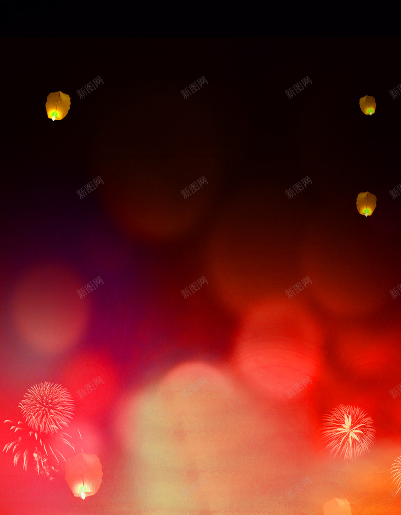 城市夜景H5背景psd设计背景_88icon https://88icon.com 红黑 城市 夜景 烟花 孔明灯 楼房 绚丽 背景