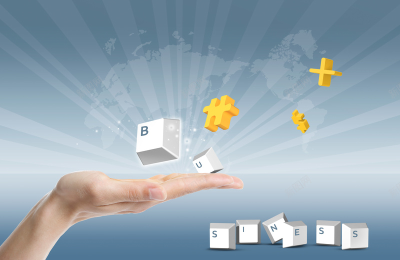 手托立体方块发散装商业背景psd设计背景_88icon https://88icon.com 立体拼图 商业 地图 托举 手 立体方块 立体加号 发散装 科技 科幻 商务