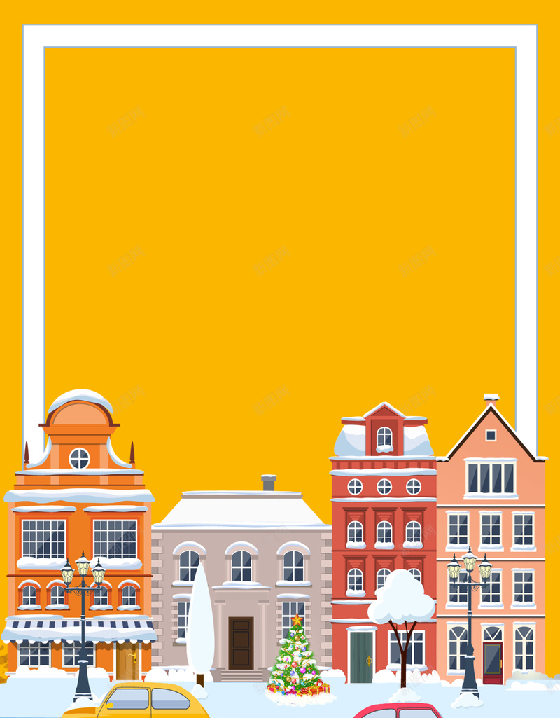 黄色简约文艺冬季户外建筑场景圣诞节设计jpg设计背景_88icon https://88icon.com 冬季 户外 文艺 简约 黄色 建筑 场景 圣诞节 设计