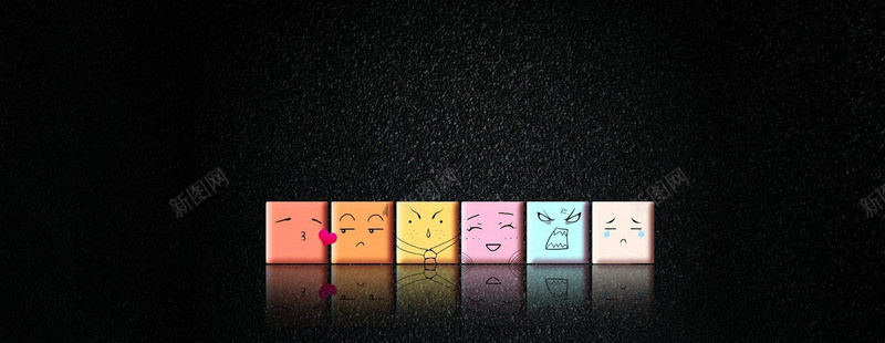创意小方块表情图jpg设计背景_88icon https://88icon.com 小方块 创意 多彩 童趣 表情 海报banner