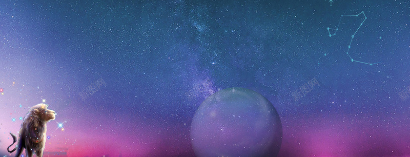 狮子座蓝色手链淘宝海报背景psd设计背景_88icon https://88icon.com 手链背景 星空地球 冰蓝 星座 珠宝 淘宝 手串 星空 星云 星海 星际 狮子座