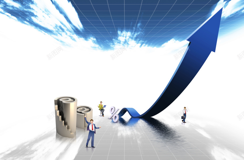 上班族背景素材psd设计背景_88icon https://88icon.com 上班族 创意 商业 商务 职场 插画 箭头 立体 三维 3D 符号 背景 海报