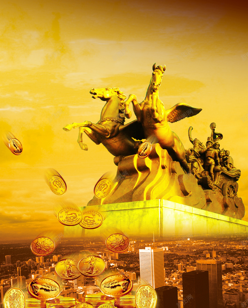 金融投资活动宣传海报psd设计背景_88icon https://88icon.com 投资 科幻 科技 金融 金钱 商务