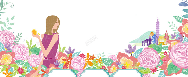 母亲节玫瑰手绘简约白bannerpsd设计背景_88icon https://88icon.com 母亲节 母亲 感恩母亲节 温馨 文艺 手绘花朵 小清新 简约 素材 广告 设计 背景 大气