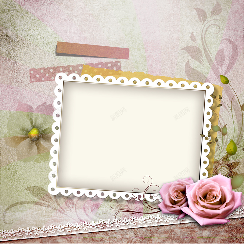 照片框清调海报背景素材psd设计背景_88icon https://88icon.com 照片框 清调 海报 花纹 花朵 框 清纯