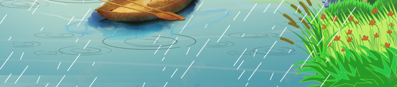 绿色手绘风景二十四节气雨水宣传海报psd设计背景_88icon https://88icon.com 春天 踏青 下雨 二十四节气海报 雨水海报 中国传统文化海报 雨水节气 春季 2018 柳叶