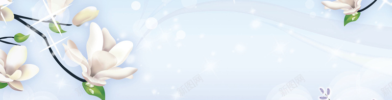时尚浪漫淘宝网站banner背景玉兰花psd设计背景_88icon https://88icon.com anner背景 玉兰花 时尚 浪漫 网站 淘宝 banner背景 海报banner 卡通 童趣 手绘