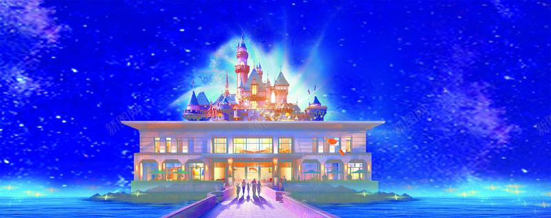 迪斯尼乐园H5背景psd设计背景_88icon https://88icon.com 迪士尼 迪斯尼 光效 梦幻 背景 海报banner 浪漫