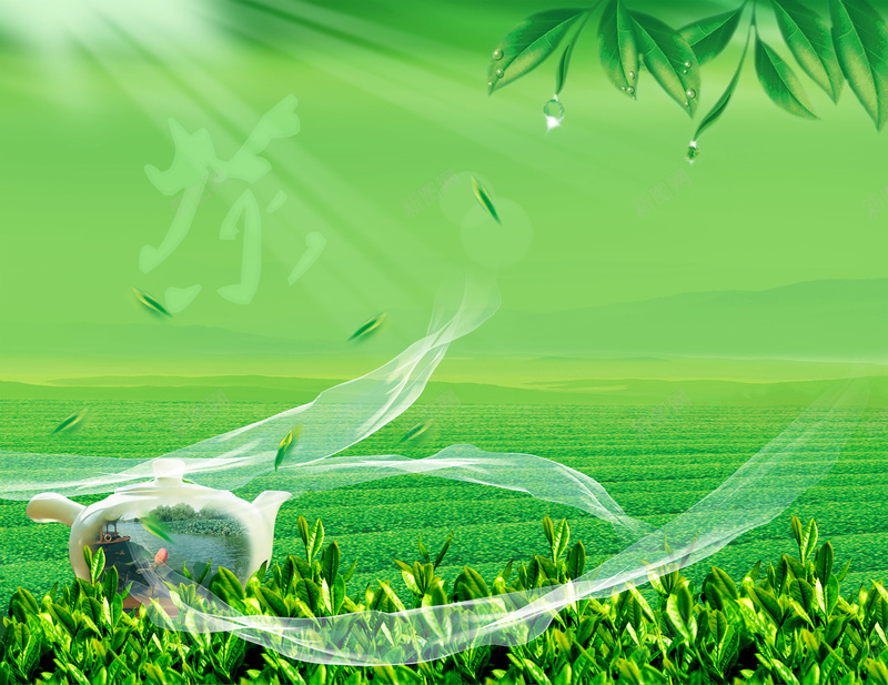 绿色大气风格背景素材psd设计背景_88icon https://88icon.com 古典 春茶 绿色 绿茶 龙井 古香古色 清新 绿色大气风格 背景 大气 大气背景